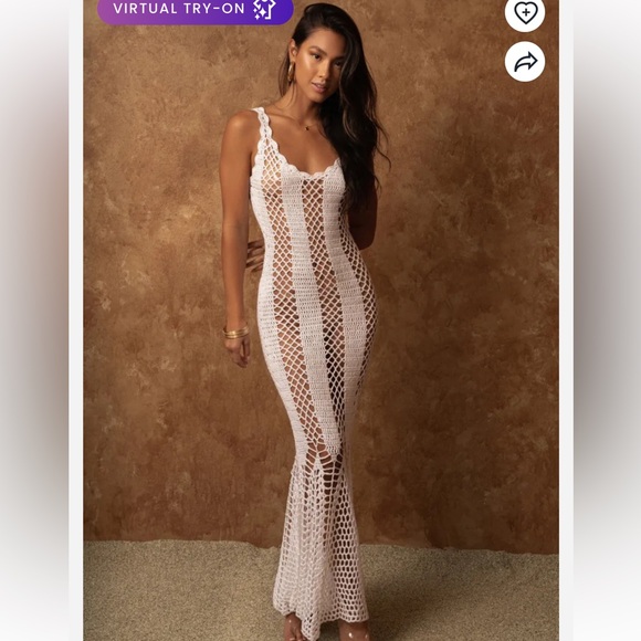 WHITE SUMMER SUNSET MAXI DRESS - Picture 12 of 12